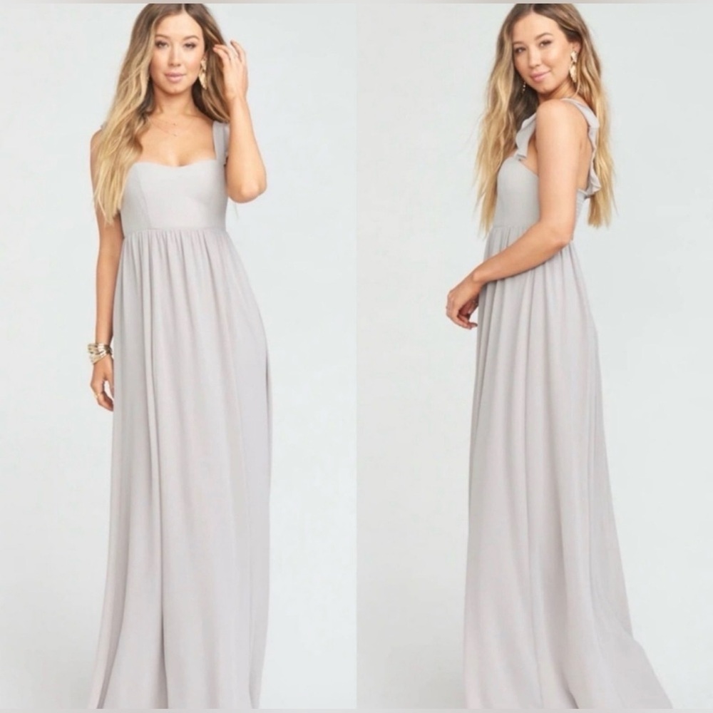 Show Me Your MuMu June Maxi Dress Dove Gray Light